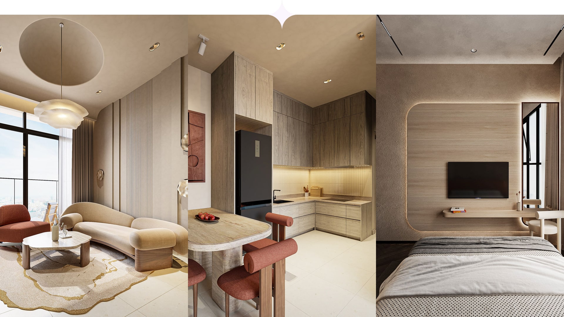 Thiết kế căn hộ 1 phòng ngủ Eaton Park
